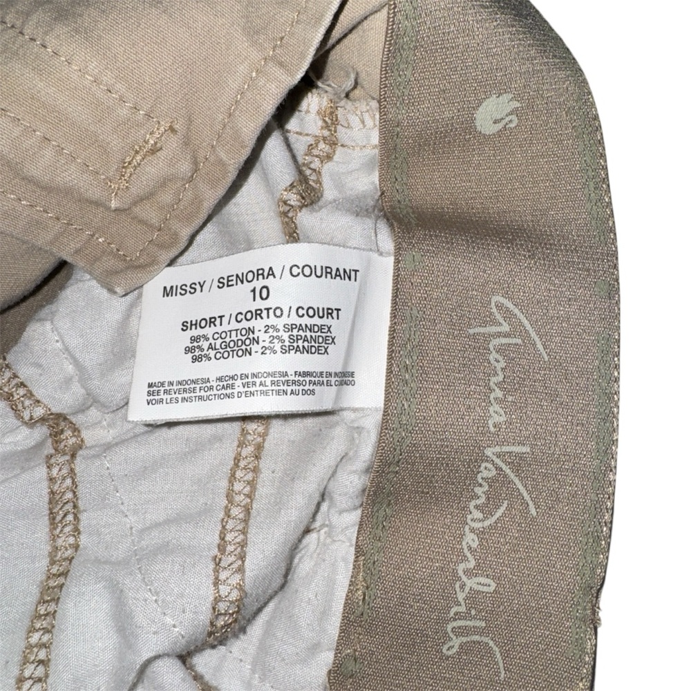 Gloria Vanderbilt Charlene Khaki Pants Women's 10 Short Tan Chino Straight Leg - Picture 7 of 7